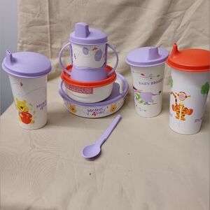 NEW Tupperware Winnie the Pooh Baby Feeding Set